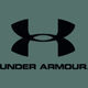 The Under Armour logo in black appears above the brand name “UNDER ARMOUR” in capital letters on a green background.